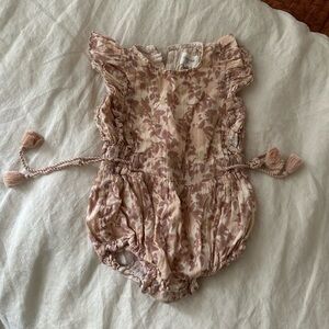 Floral Ruffled Baby Romper